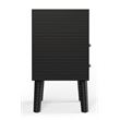 Pemberly Row Modern / Contemporary Large Wood Nightstand in Black
