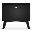 Pemberly Row Modern / Contemporary Large Wood Nightstand in Black