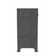 Pemberly Row Contemporary 2-Drawer Raffia Cabinet - Charcoal