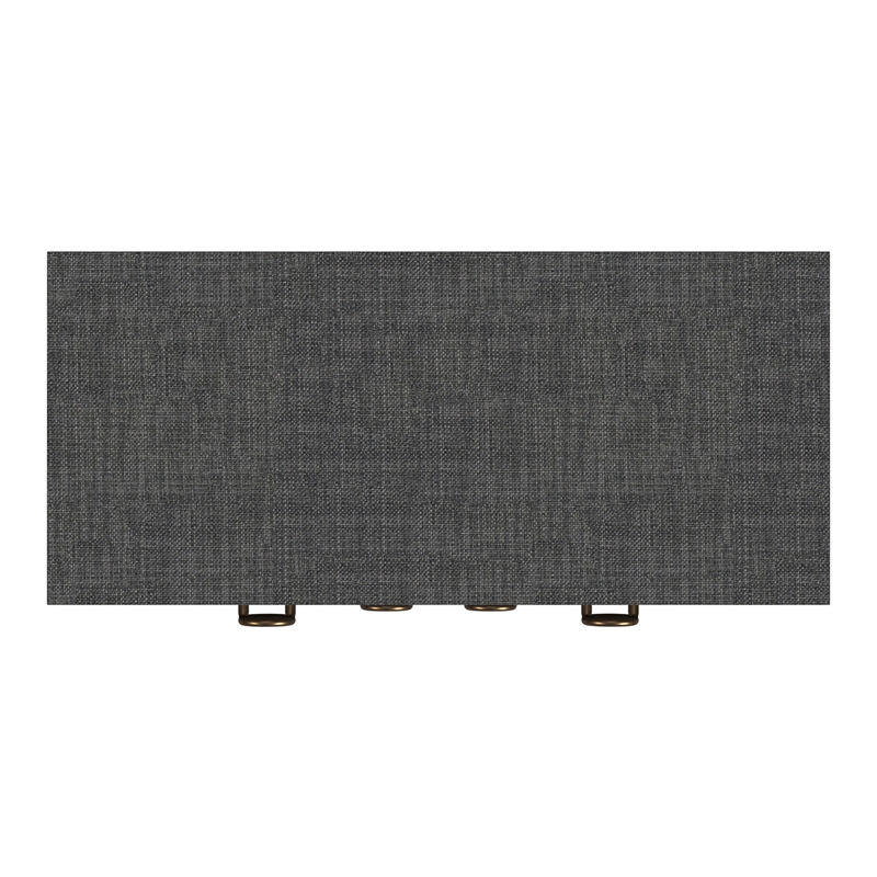 Pemberly Row Contemporary 2-Drawer Raffia Cabinet - Charcoal