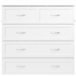 Pemberly Row Twin XL Solid Wood Modern Murphy Bed Chest with Mattress in White