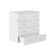 Pemberly Row Twin XL Solid Wood Modern Murphy Bed Chest with Mattress in White