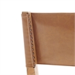 Pemberly Row PU/ Fabric Dining Side Chair in Brown/Beige (Set of 2)