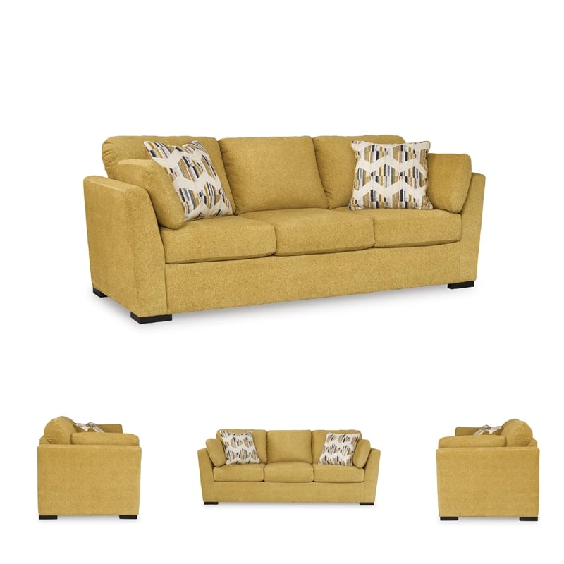 Pemberly Row Modern / Contemporary Yellow Queen Sofa Sleeper