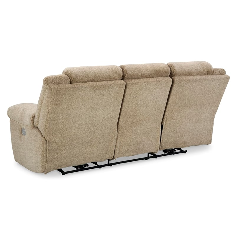 Pemberly Row Contemporary Tip-Off Wheat Power Reclining Sofa