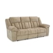 Pemberly Row Contemporary Tip-Off Wheat Power Reclining Sofa