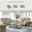 Pemberly Row Contemporary Tip-Off Wheat Power Reclining Sofa