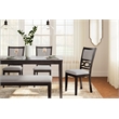 Pemberly Row Brown Dining Table and 4 Chairs and Bench - Set of 6