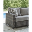 Pemberly Row Modern Gray Outdoor Sofa/Chairs/Table Set - Set of 4