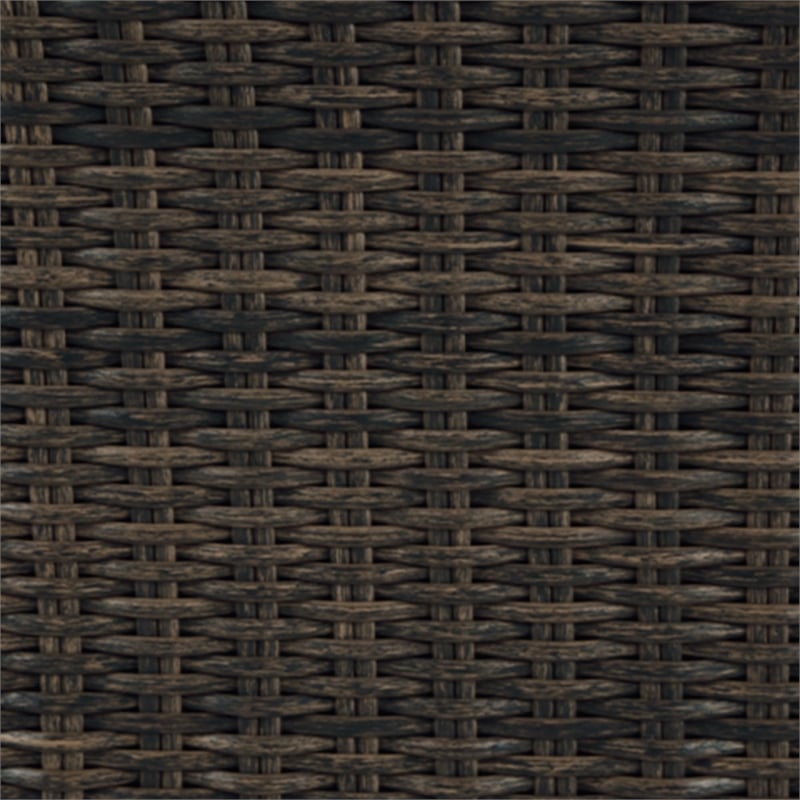 Pemberly Row Brown Outdoor Sectional with Cushion - Set of 3