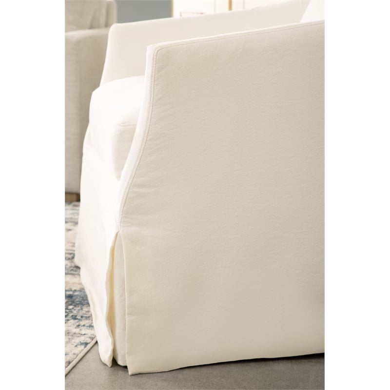 Pemberly Row Modern / Contemporary Fabric Club Chair in Cream