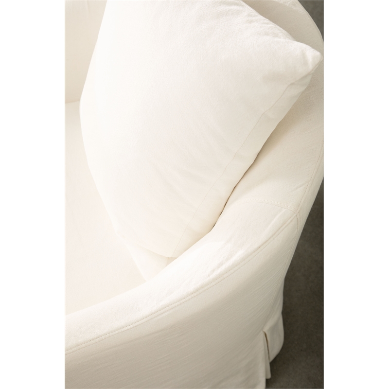 Pemberly Row Modern / Contemporary Fabric Club Chair in Cream