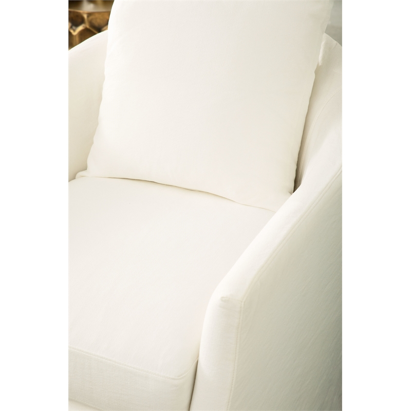 Pemberly Row Modern / Contemporary Fabric Club Chair in Cream