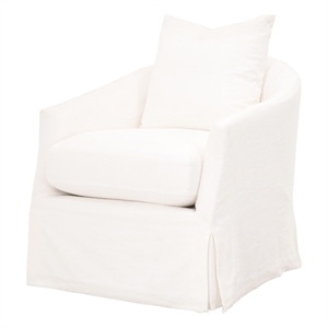Pemberly Row Modern / Contemporary Fabric Club Chair in Cream