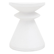 Pemberly Row Modern / Contemporary Stone Accent Table in Ivory