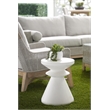 Pemberly Row Modern / Contemporary Stone Accent Table in Ivory