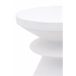 Pemberly Row Modern / Contemporary Stone Accent Table in Ivory