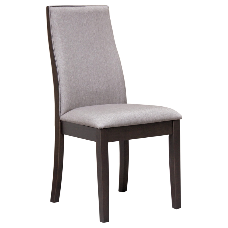 Pemberly Row Modern Upholstered Fabric Dining Chairs in Gray