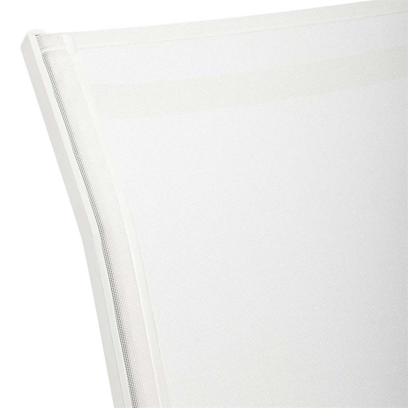 Pemberly Row Modern Mesh Fabric & Aluminum Patio Rocker in White