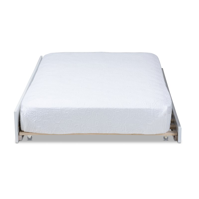 Pemberly Row Modern / Contemporary Twin Size Trundle in White