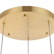Pemberly Row Modern / Contemporary 3 Light Clear LED Pendant in Gold