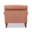 Pemberly Row Modern Accent Arm Chair Metal Casters Peach Orange