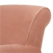 Pemberly Row Modern Accent Arm Chair Metal Casters Peach Orange