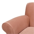 Pemberly Row Modern Accent Arm Chair Metal Casters Peach Orange