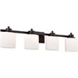 Pemberly Row Contemporary 4 Light Oil Rubbed Bronze Bath Vanity Fixture 33