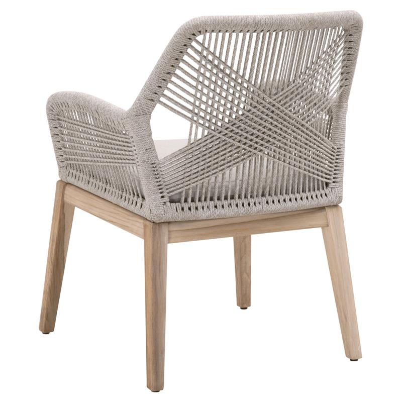 Pemberly Row Modern Fabric Outdoor Arm Chair - Gray (Set of 2)