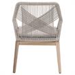 Pemberly Row Modern Fabric Outdoor Arm Chair - Gray (Set of 2)