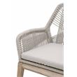 Pemberly Row Modern Fabric Outdoor Arm Chair - Gray (Set of 2)