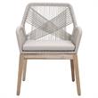Pemberly Row Modern Fabric Outdoor Arm Chair - Gray (Set of 2)
