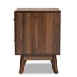 Pemberly Row Modern Walnut Brown Finished Wood 2-Drawer Nightstand