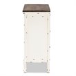 Pemberly Row Brown and White Finished Wood 5-Drawer Storage Cabinet
