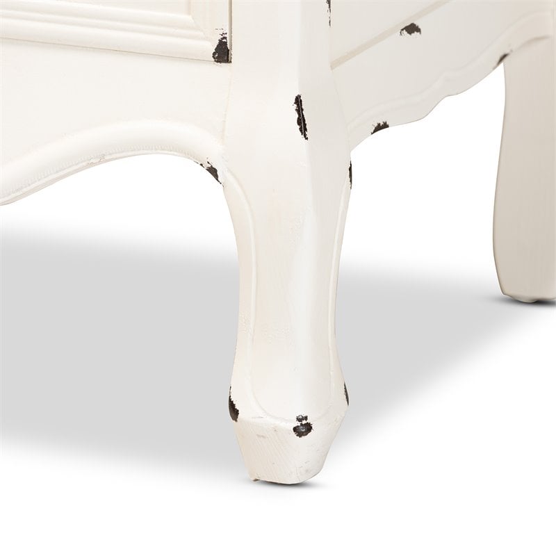 Pemberly Row Brown and White Finished Wood 5-Drawer Storage Cabinet