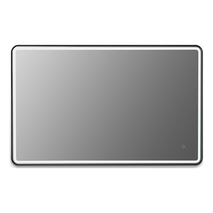 Pemberly Row 48&quot Aluminum Framed - Black Bathroom/Vanity LED Lighted Wall Mirror