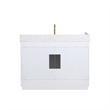 Pemberly Row Wood Vanity - White with Grain White Composite Stone Top