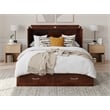 Pemberly Row Murphy Modern Wood Full Bed Chest with Mattress in Walnut
