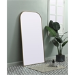 Pemberly Row Arch Modern MDF Wood/Iron Full Length Mirror in Brass