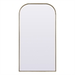 Pemberly Row Arch Modern MDF Wood/Iron Full Length Mirror in Brass