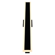 Pemberly Row Modern LED Integrated Black Metal Outdoor Wall Light