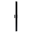 Pemberly Row Modern LED Integrated Black Metal Outdoor Wall Light