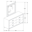 Pemberly Row 6-drawer Velvet Upholstered Dresser with Mirror Pacific Blue