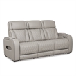 Pemberly Row Contemporary Power Reclining Sofa in Gray