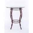 Pemberly Row Modern Metal Bar Height 3 Piece Pub Set Brown Finish