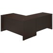 Pemberly Row 60W Desk Shell with 48W Return in Mocha Cherry - Engineered Wood