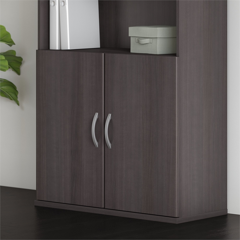 Pemberly Row 2 Door Kit for Bookcase in Storm Gray - Engineered Wood