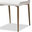 Pemberly Row Modern Faux Leather Dining Chair in White (Set of 4)