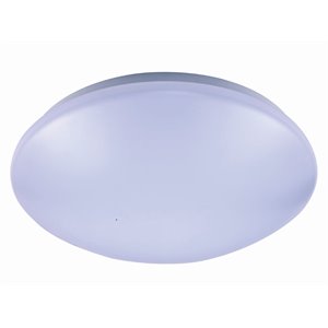 Pemberly Row 11&quot Round 15W Plastic LED Ceiling Flush Mount in White